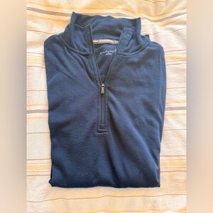 Smartwool 100% Merino Wool Quarter Zip Pullover - Navy Blue